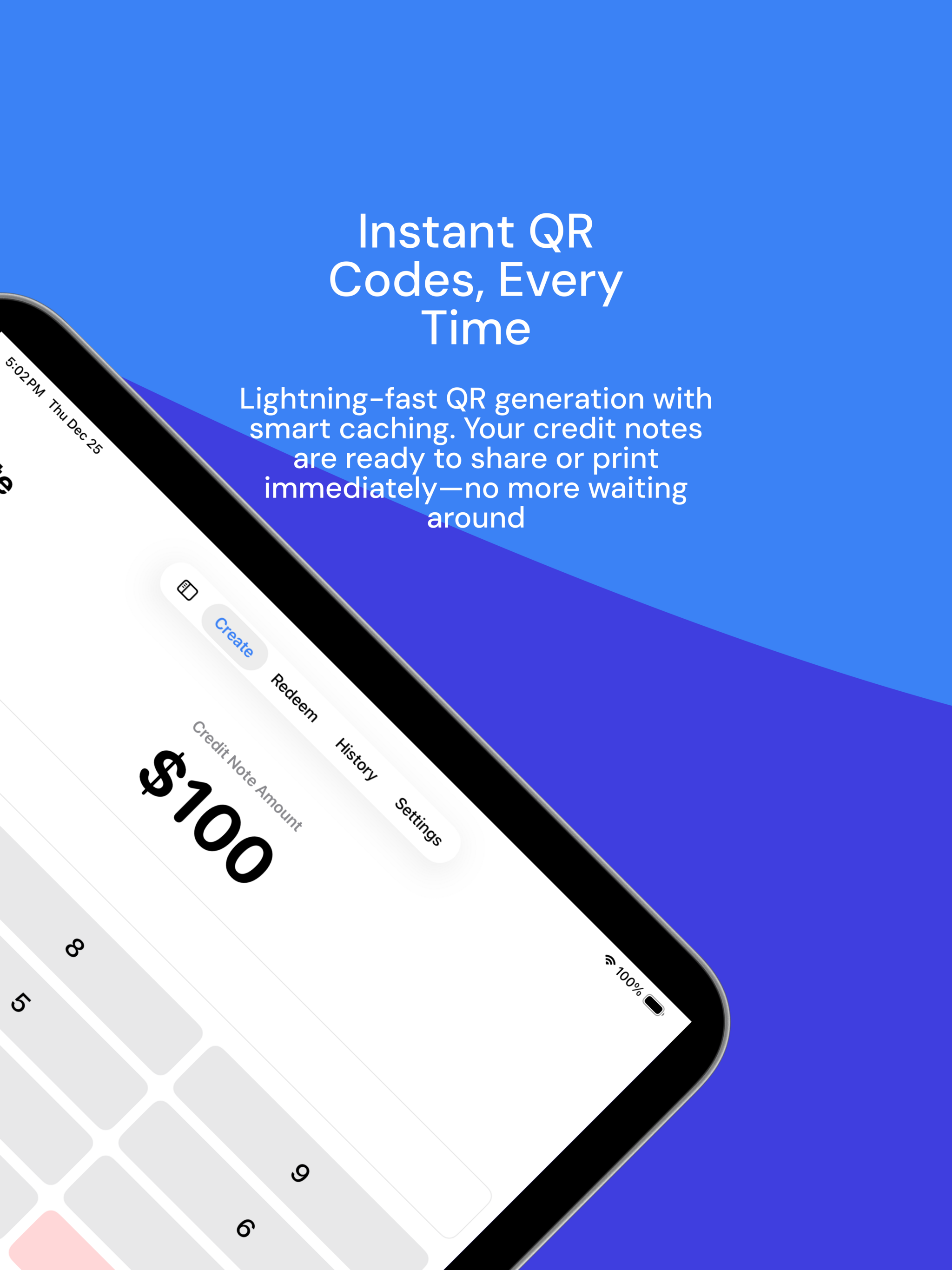 iPad Create Credit Note
